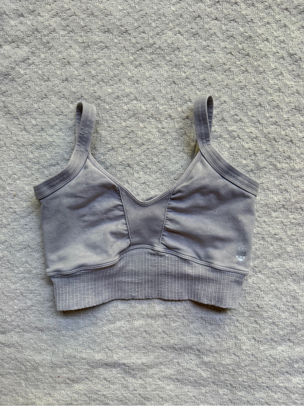 Free people Women’s Light Gray Seamless Ribbed Comfort Bralette
